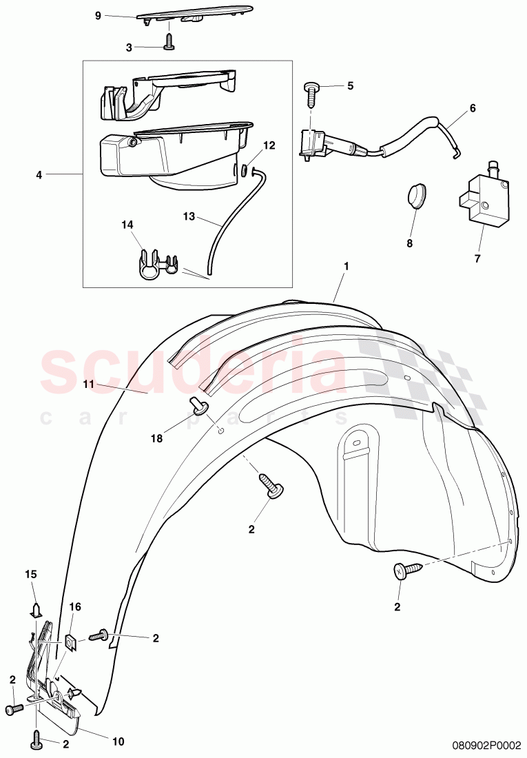 wheelhouse protector, fuel filler door of Bentley Bentley Continental Flying Spur (2006-2012)