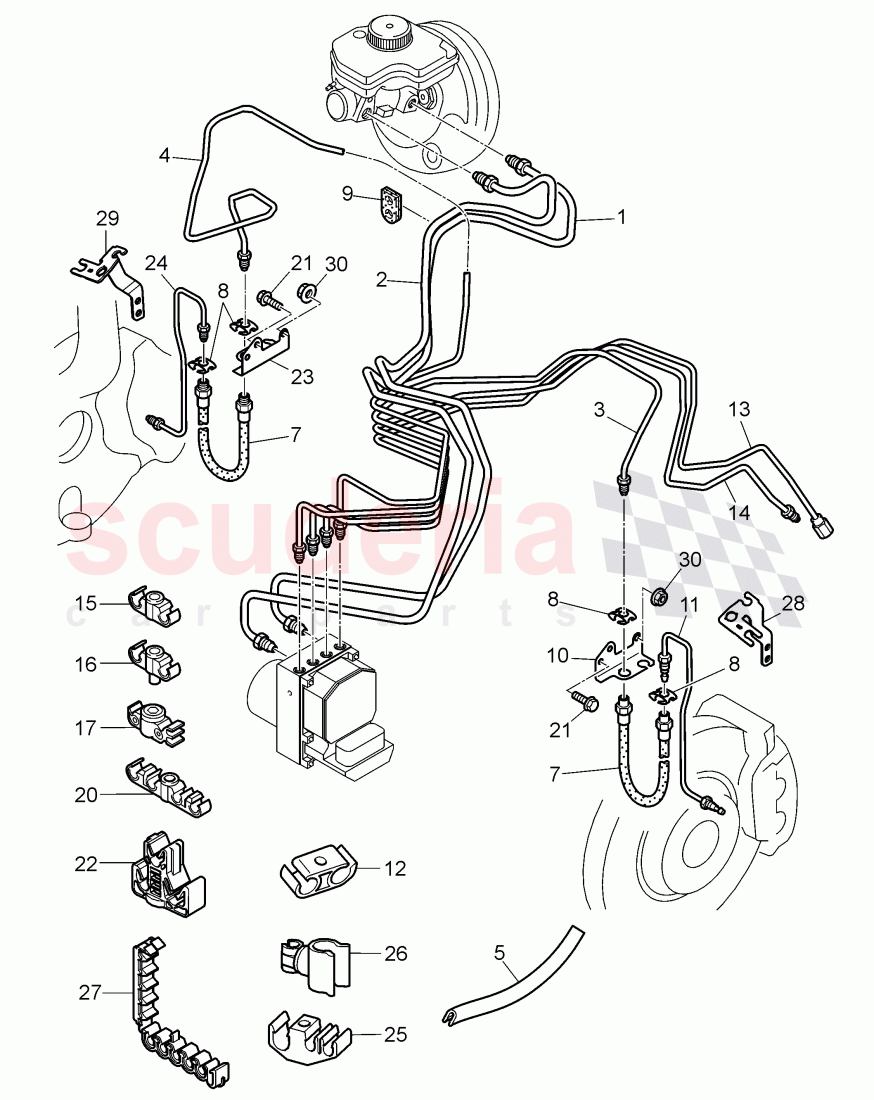 brake line of Bentley Bentley Continental Supersports (2009-2011)