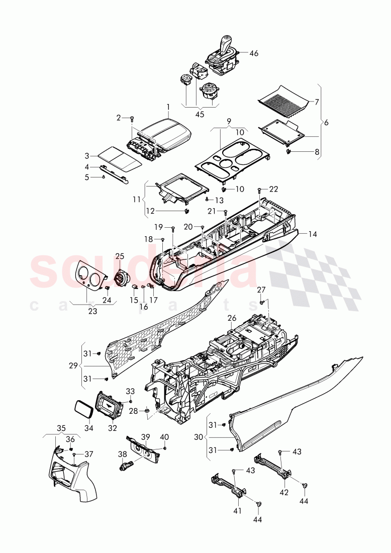 center console of Bentley Bentley Bentayga (2015-2020)