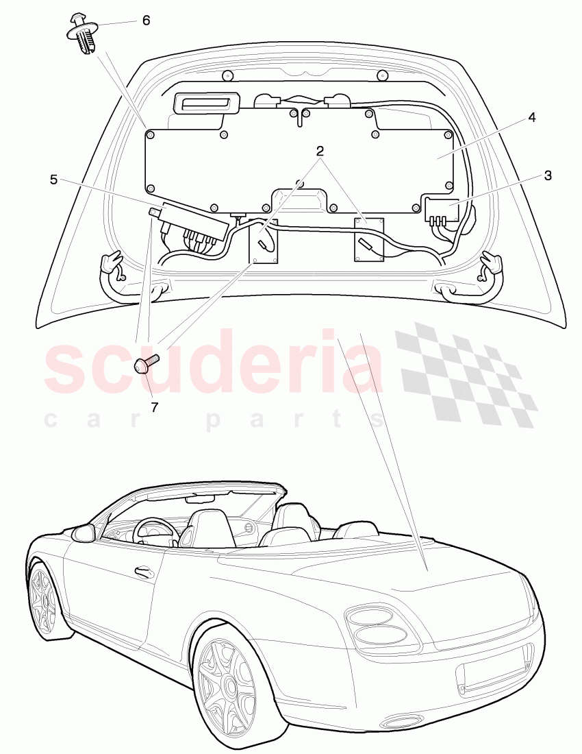 Aerial module, Infotainment system, D - MJ 2012>> of Bentley Bentley Continental Supersports (2009-2011)