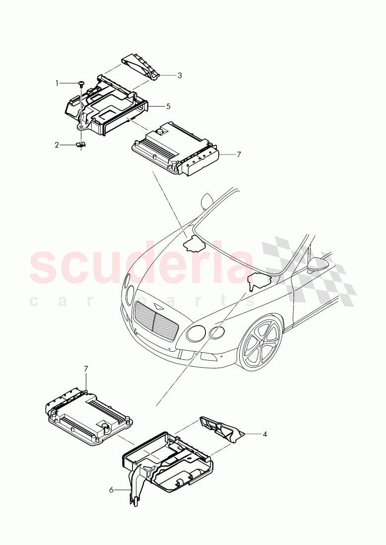 Control unit for petrol engine of Bentley Bentley Continental GTC (2011+)