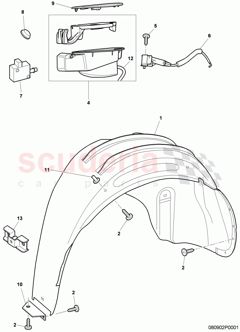 fuel filler door, wheelhouse protector of Bentley Bentley Continental GT (2003-2010)