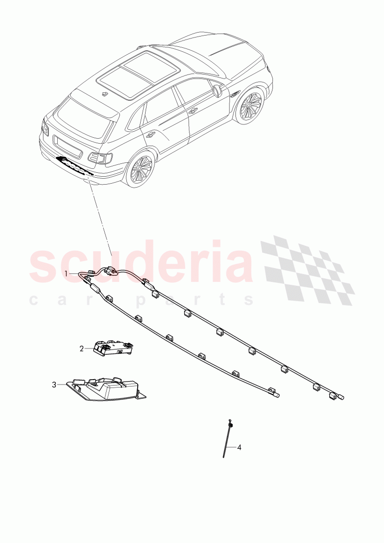 for vehicles with sensor-, controlled opening of boot lid of Bentley Bentley Bentayga (2015-2020)