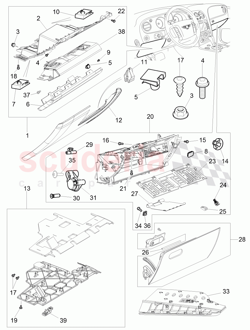 dashboard, D - MJ 2007>> of Bentley Bentley Continental Flying Spur (2006-2012)