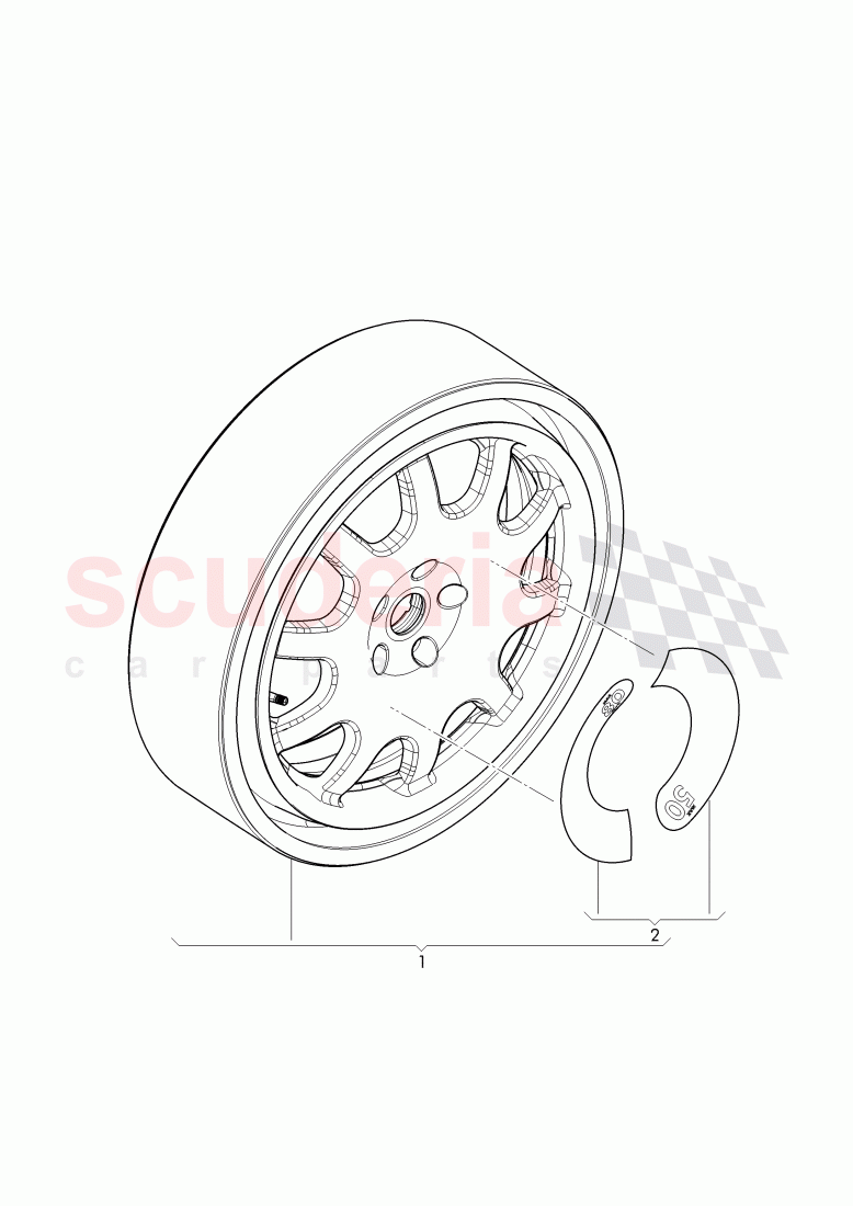 sticker for spare wheel of Bentley Bentley Bentayga (2015-2020)