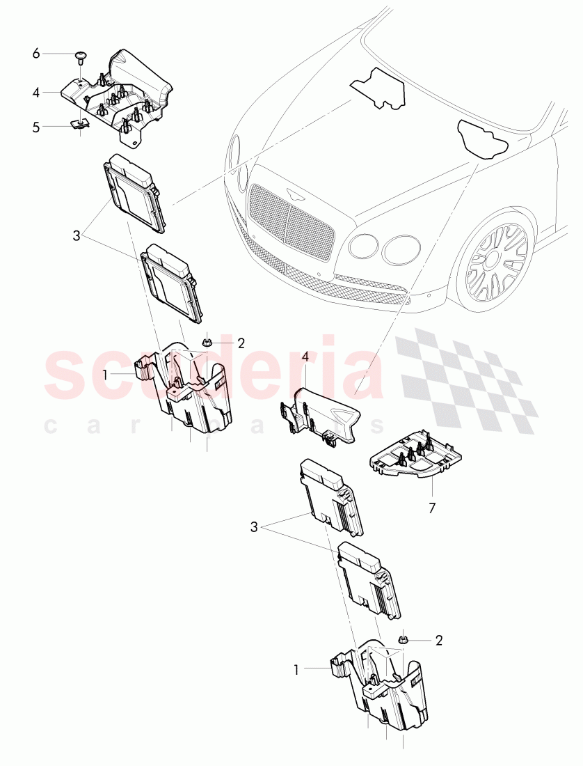 Control unit for petrol engine of Bentley Bentley Continental Flying Spur (2013+)