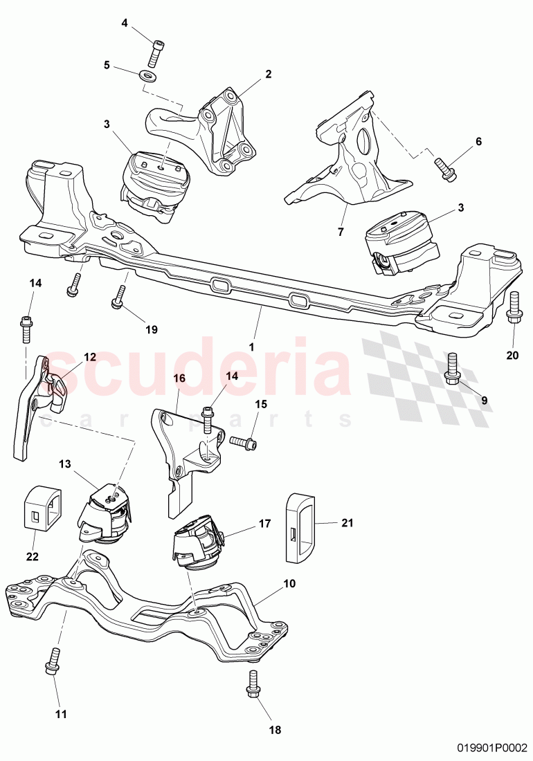 Engine mounting, engine mounting bracket, mounting bracket for transm., Gearbox mounting, F 3W-7-041 793>> 3W-9-061 760 of Bentley Bentley Continental Flying Spur (2006-2012)