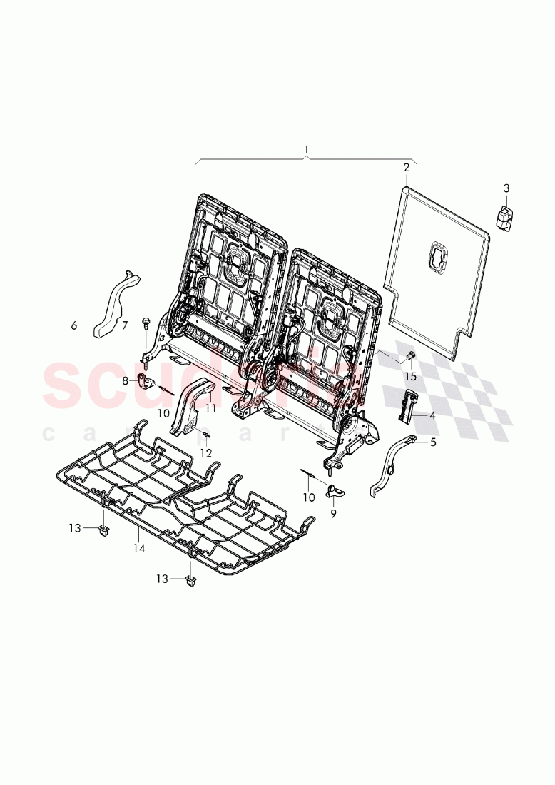 seat and backrest frame, trim - rear seat, (3rd seat row), D - MJ 2018>> of Bentley Bentley Bentayga (2015-2020)