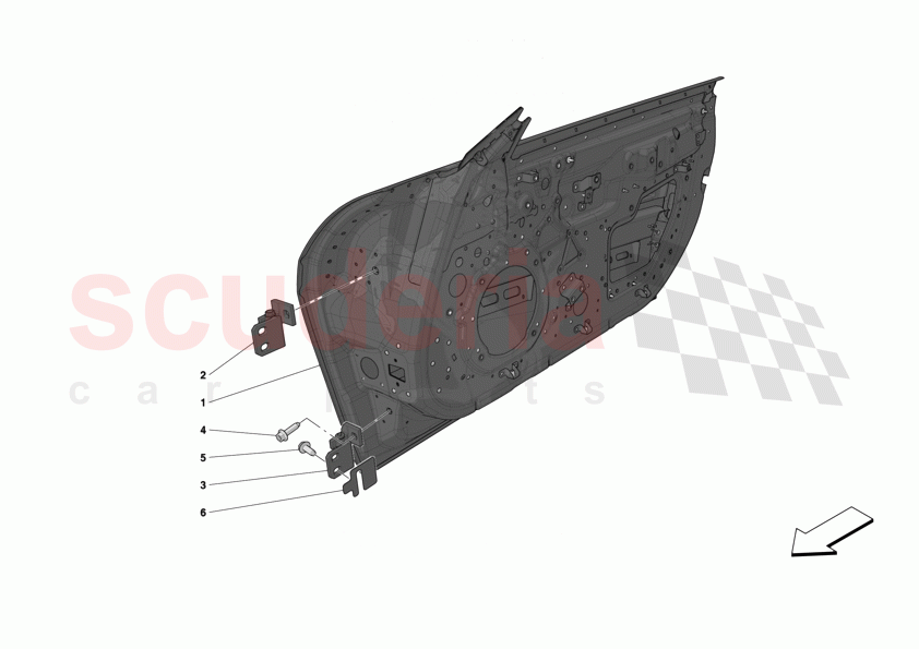 FRONT DOOR SUBSTRUCTURE of Ferrari Ferrari 12Cilindri Spider