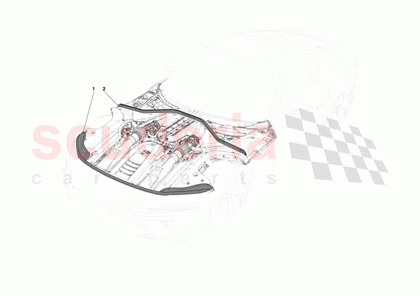 FRONT LID SEALS of Ferrari Ferrari 12Cilindri Spider