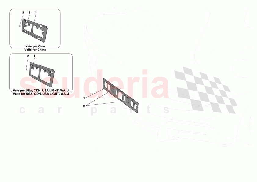 REAR LICENCE PLATE INSTALLATION of Ferrari Ferrari 12Cilindri