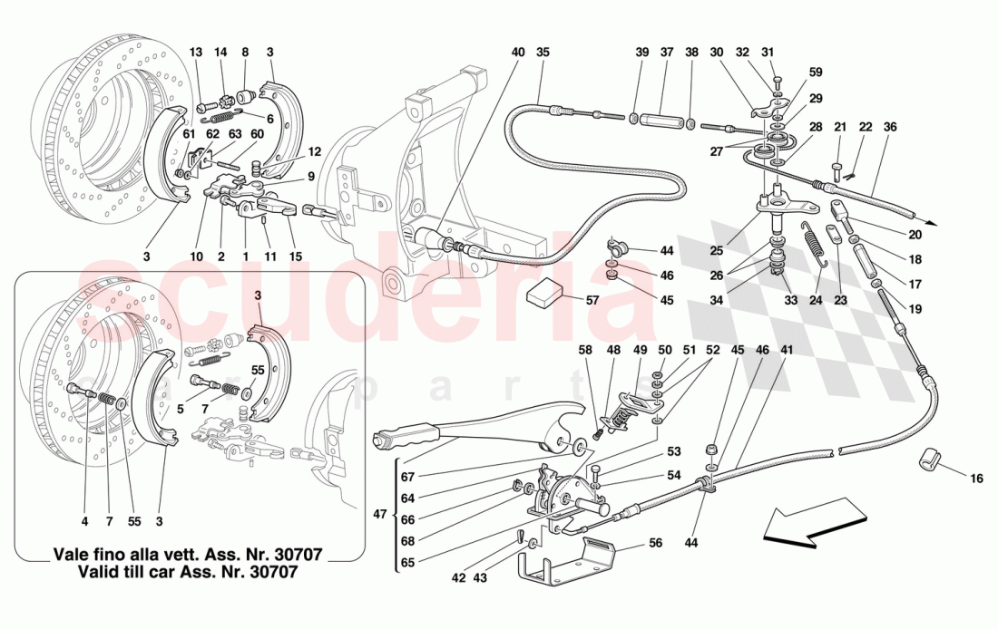 HAND-BRAKE CONTROL of Ferrari Ferrari 550 Maranello (2011-2012)