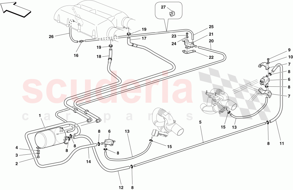 PNEUMATIC ACTUATOR SYSTEM of Ferrari Ferrari 430 Scuderia