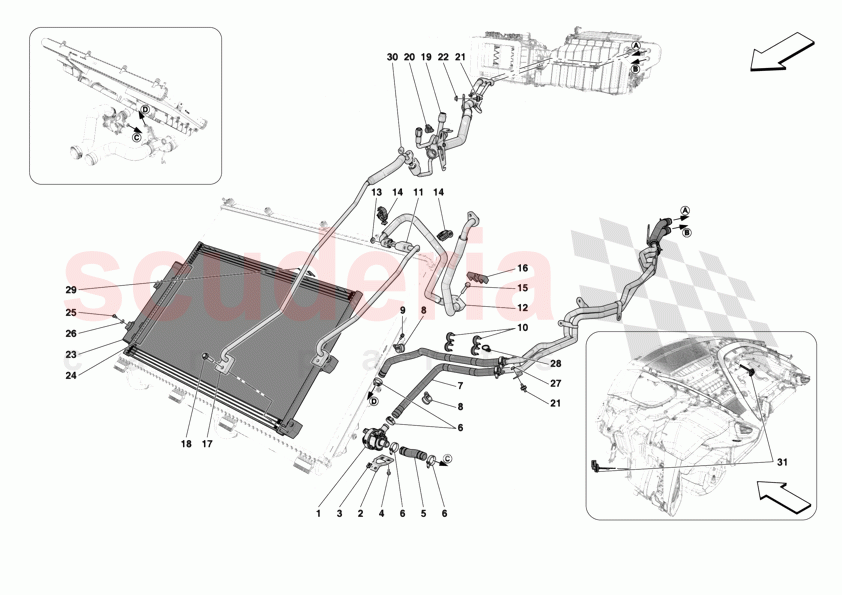 A/C SYSTEM - AIR CONDITIONER SYSTEM of Ferrari Ferrari 12Cilindri Spider