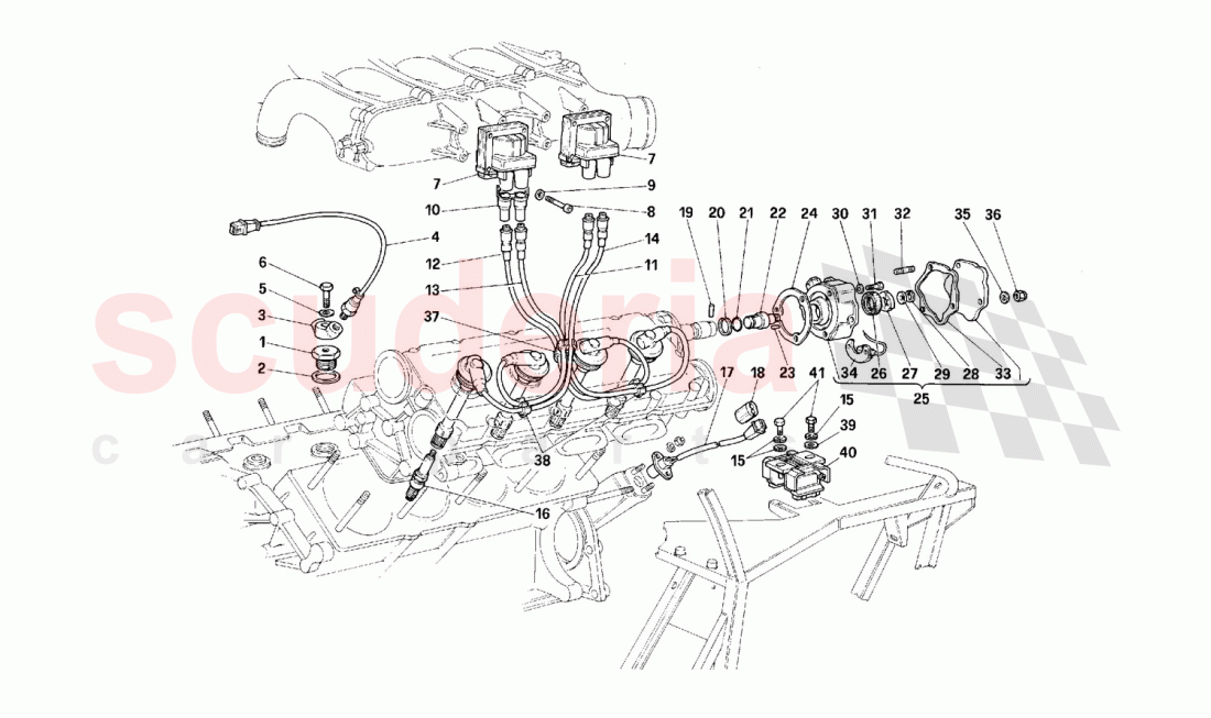 Motor ignition of Ferrari Ferrari F40
