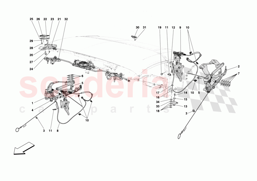 ROOF - KINEMATICS of Ferrari Ferrari 12Cilindri Spider