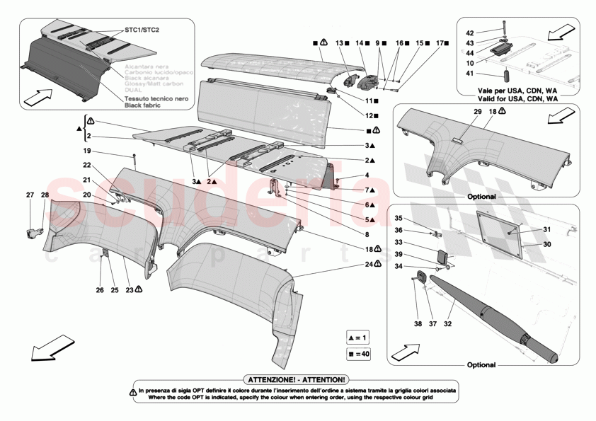 INTERNAL BULKHEAD WALL TRIM of Ferrari Ferrari 12Cilindri