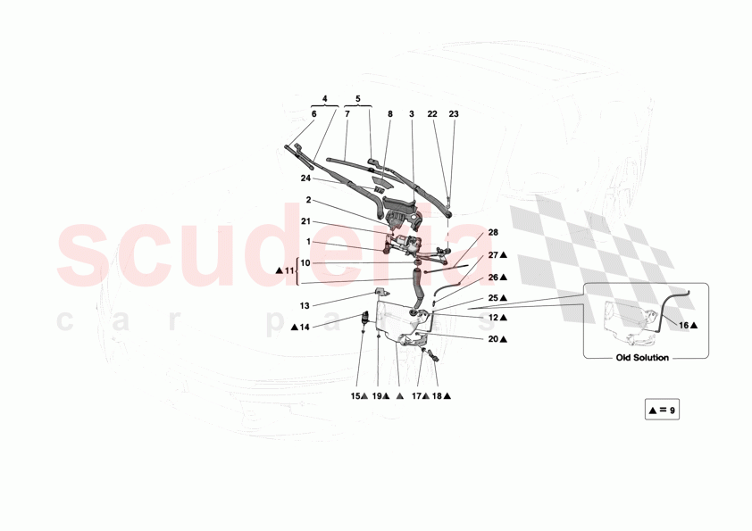 WIPERS AND HEADLAMP WASHERS of Ferrari Ferrari 12Cilindri Spider