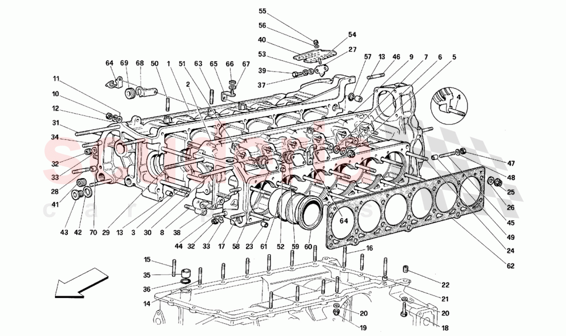 Crankcase of Ferrari Ferrari 512 TR