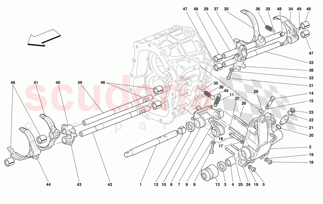 INSIDE GEARBOX CONTROLS of Ferrari Ferrari 550 Maranello (2011-2012)