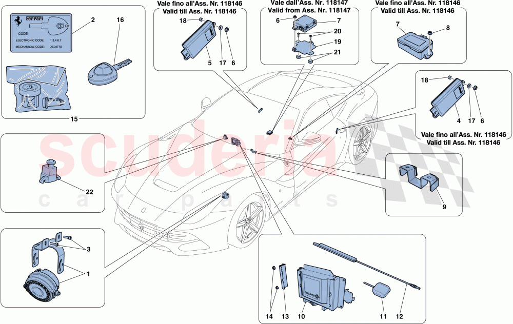 ANTITHEFT SYSTEM of Ferrari Ferrari F12 Berlinetta