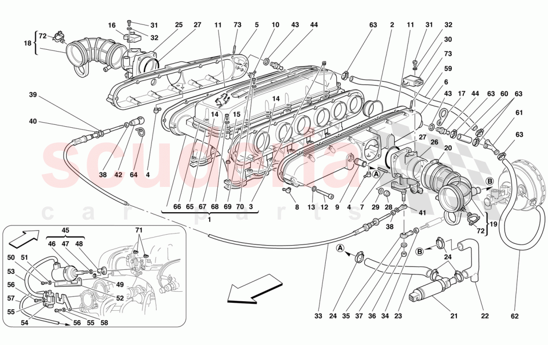 AIR INTAKE MANIFOLDS of Ferrari Ferrari 550 Barchetta