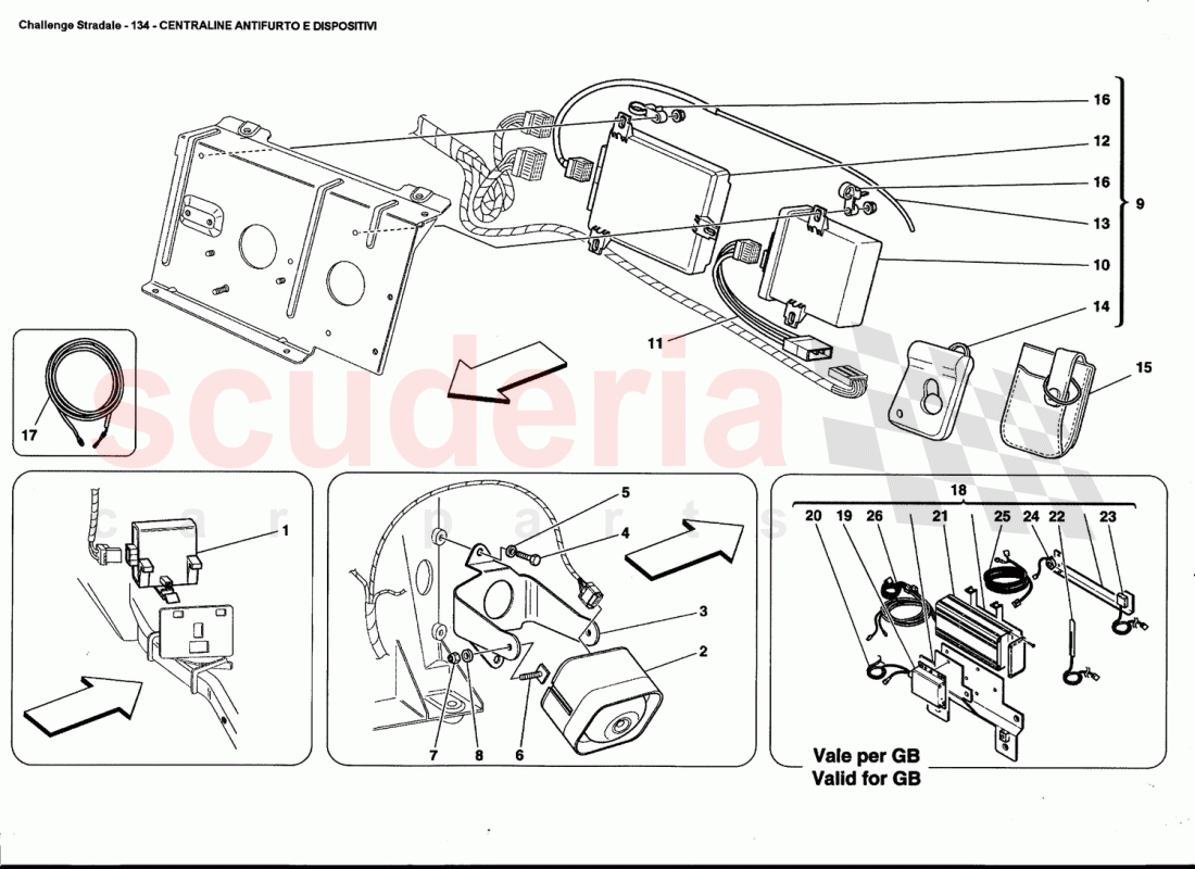 ANTI-THEFT ELECTRICAL BOARDS AND DEVICES of Ferrari Ferrari 360 Challenge Stradale