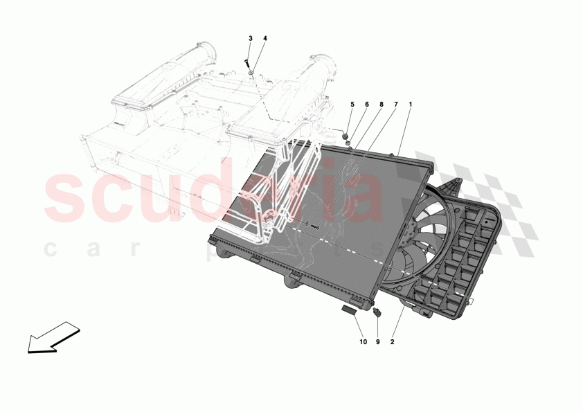ENGINE COOLING SYSTEM RADIATORS of Ferrari Ferrari 12Cilindri
