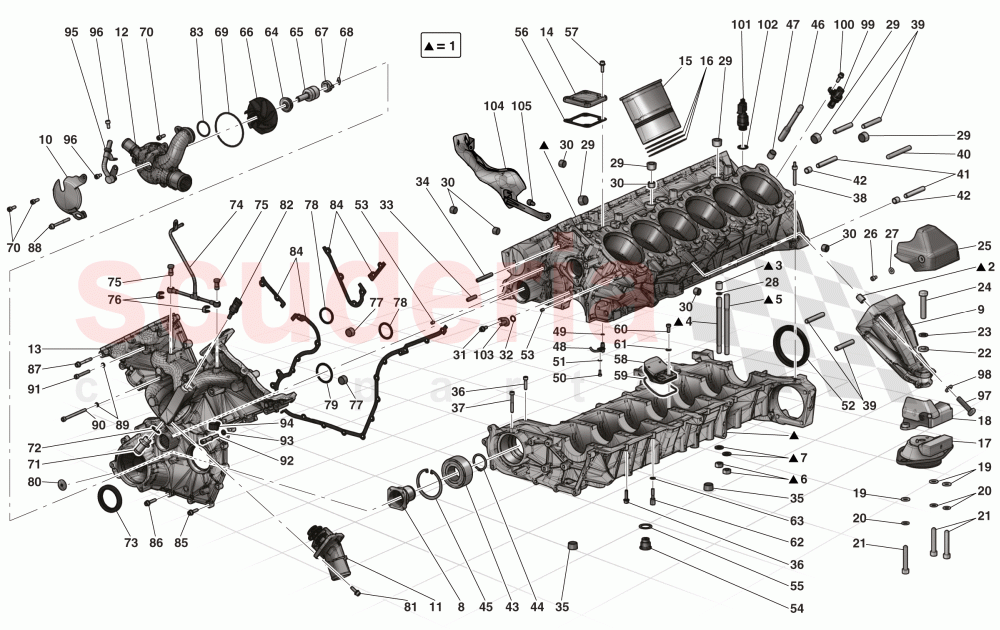 CRANKCASE of Ferrari Ferrari LaFerrari
