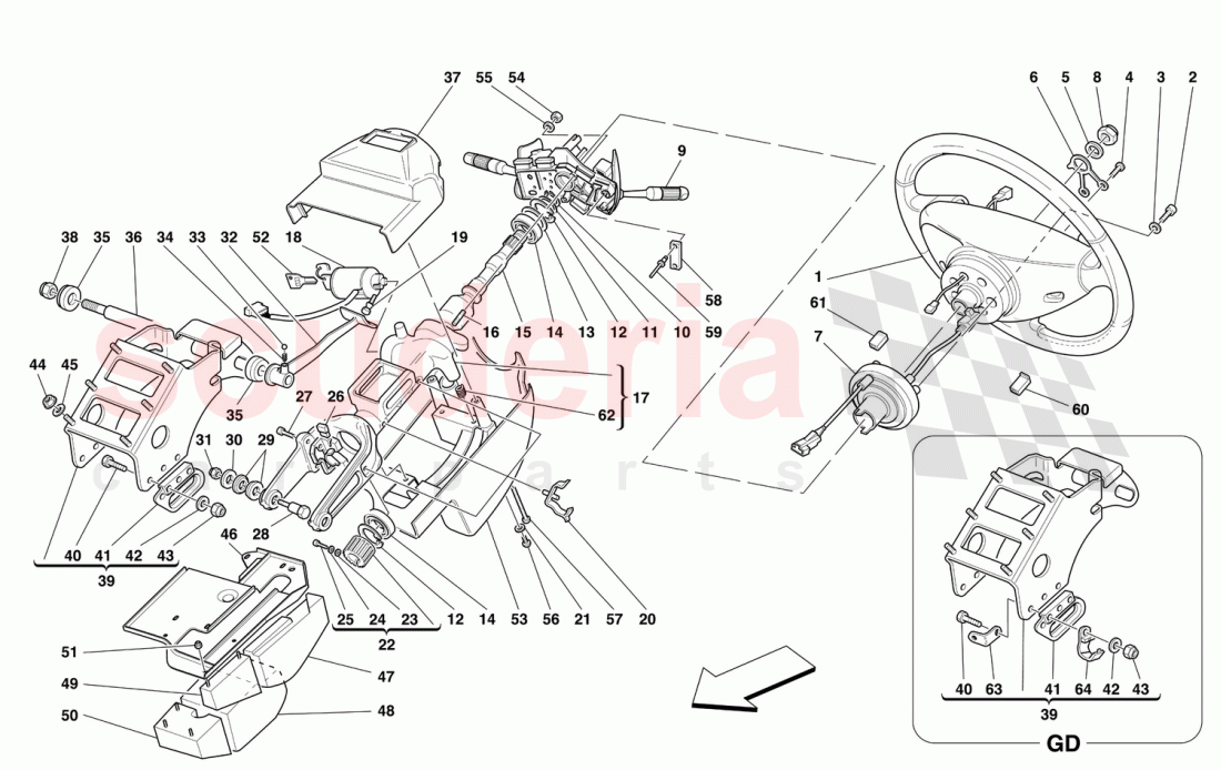 STEERING COLUMN of Ferrari Ferrari 550 Maranello (2011-2012)
