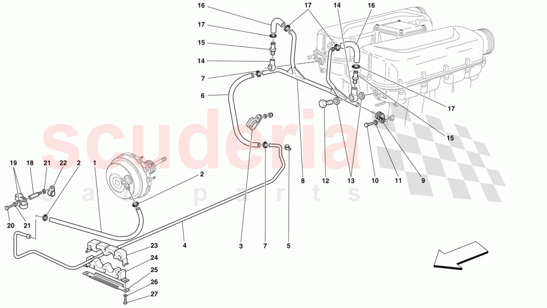 BRAKE BOOSTER SYSTEM of Ferrari Ferrari 360 Challenge (2000)