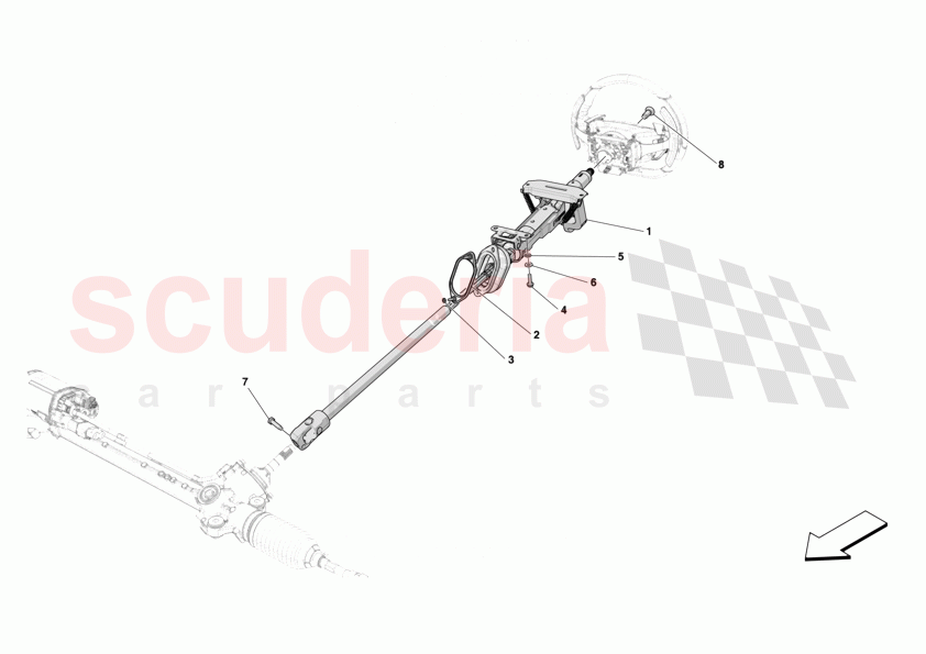STEERING WHEEL AND STEERING SYSTEM - STEERING COLUMN of Ferrari Ferrari 12Cilindri