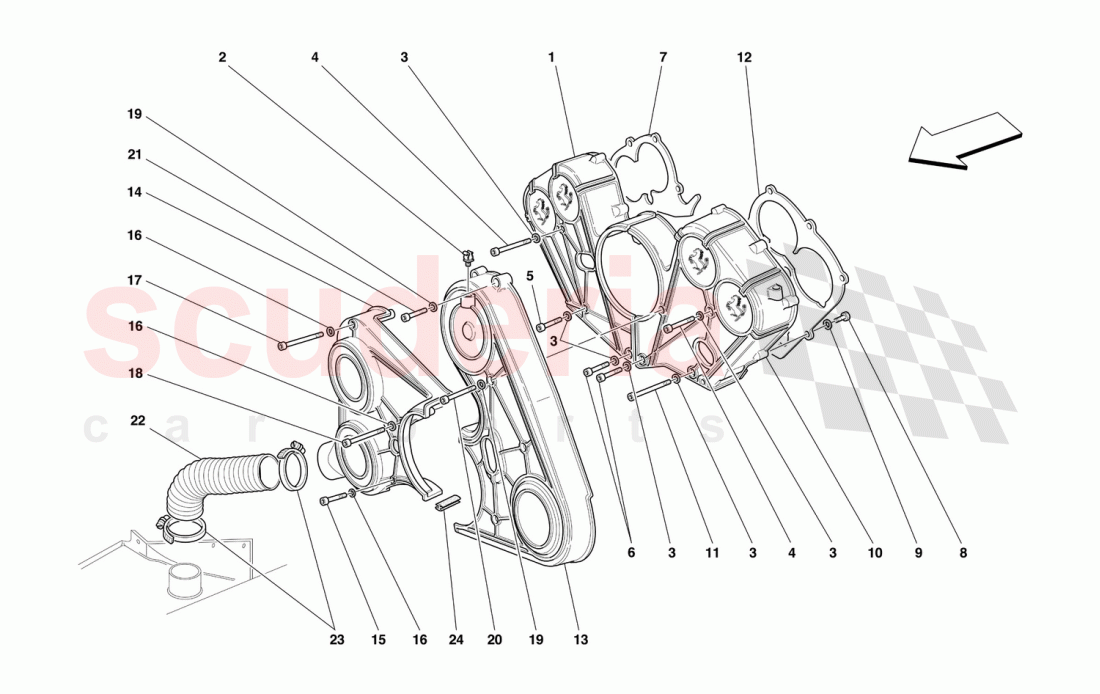 ENGINE COVERS of Ferrari Ferrari 550 Maranello (2011-2012)