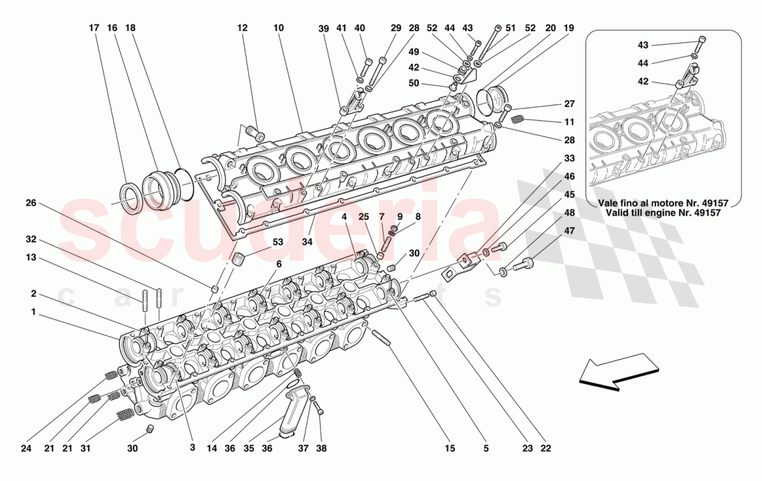 L.H. CYLINDER HEAD of Ferrari Ferrari 550 Maranello (2011-2012)