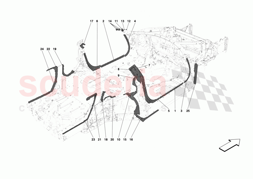 LATERAL SUBSTRUCTURE of Ferrari Ferrari 12Cilindri Spider