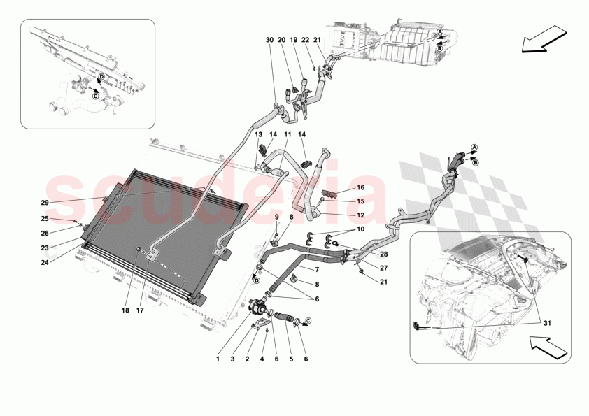 A/C SYSTEM - AIR CONDITIONER SYSTEM of Ferrari Ferrari 12Cilindri