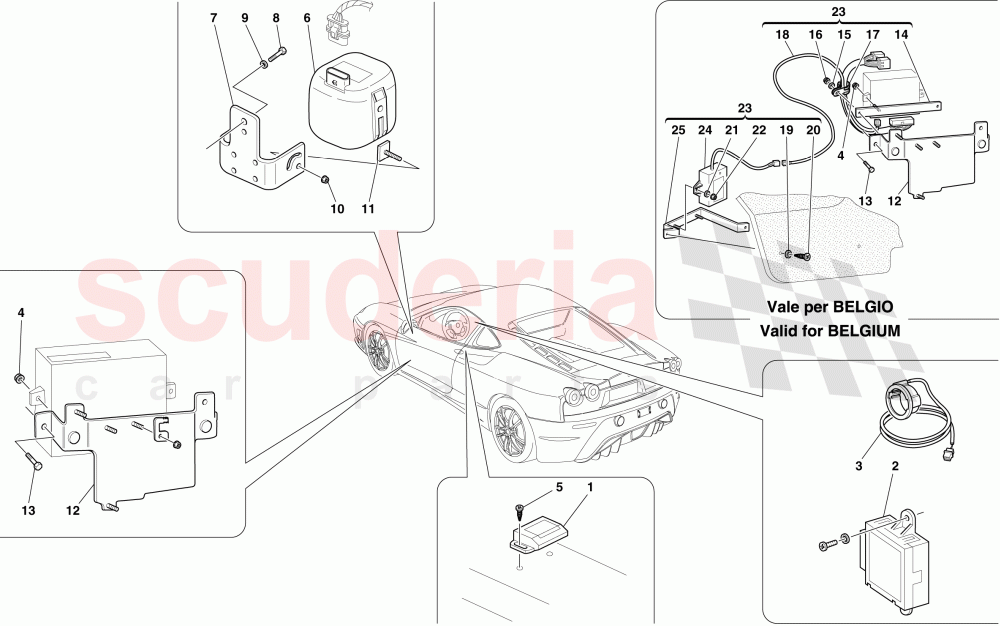 ANTITHEFT SYSTEM ECUs AND DEVICES of Ferrari Ferrari 430 Scuderia