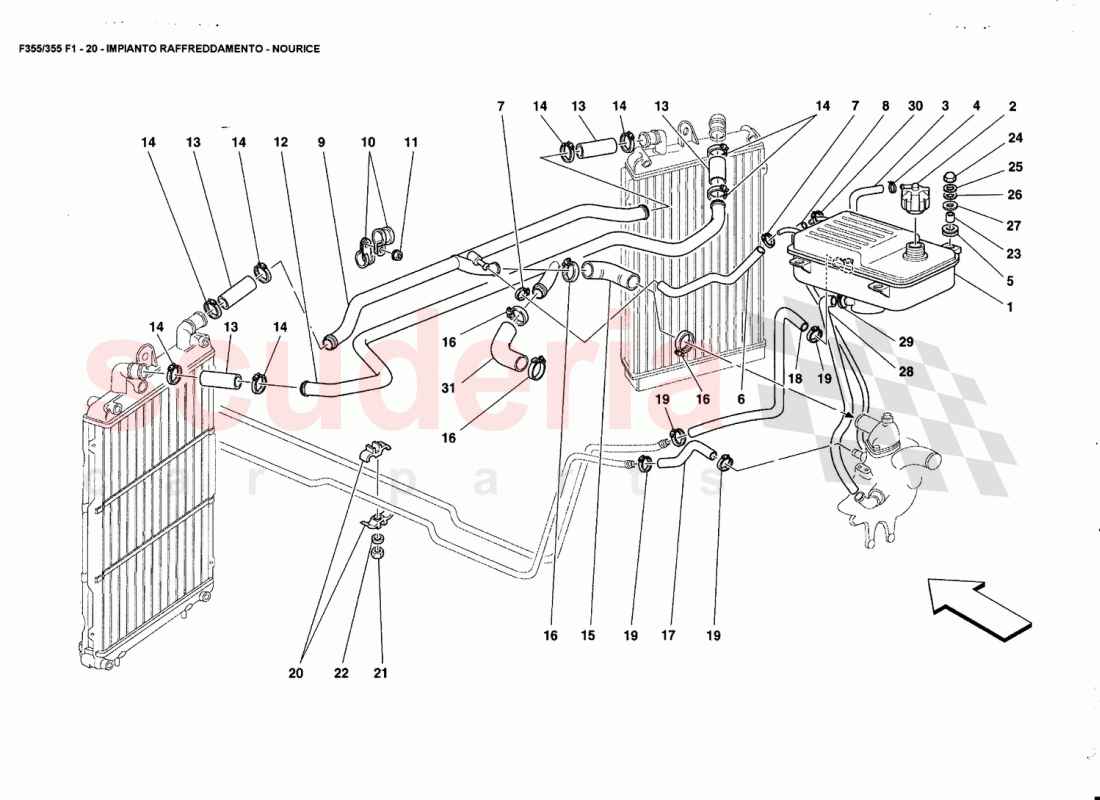 COOLING SYSTEM - NOURICE of Ferrari Ferrari 355 (5.2 Motronic)