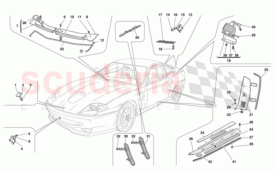 OUTSIDE FINISHINGS of Ferrari Ferrari 550 Maranello (2011-2012)