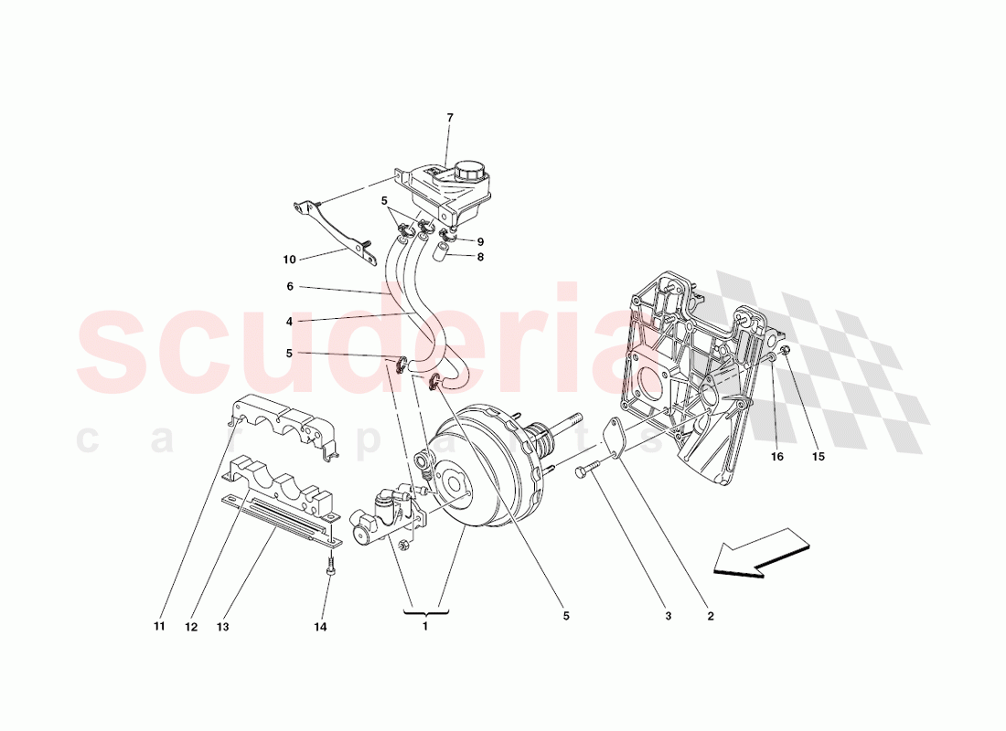 brakes and clutch hydraulic controls of Ferrari Ferrari 430 Challenge (2006)