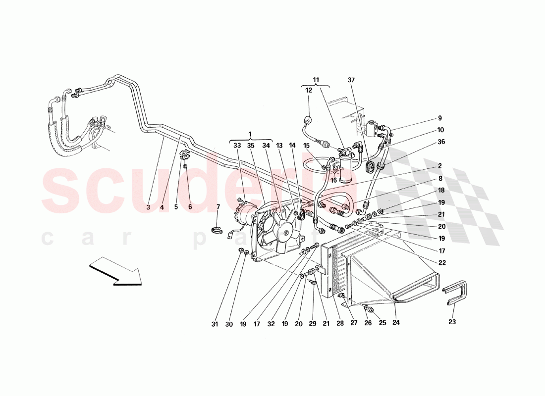 Air Conditioning System of Ferrari Ferrari 348 TB (1993)