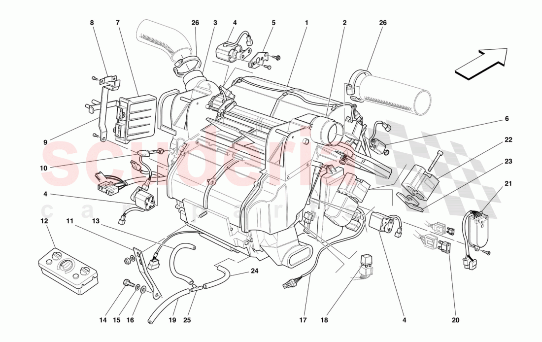 EVAPORATOR UNIT AND CONTROLS of Ferrari Ferrari 550 Maranello (2011-2012)