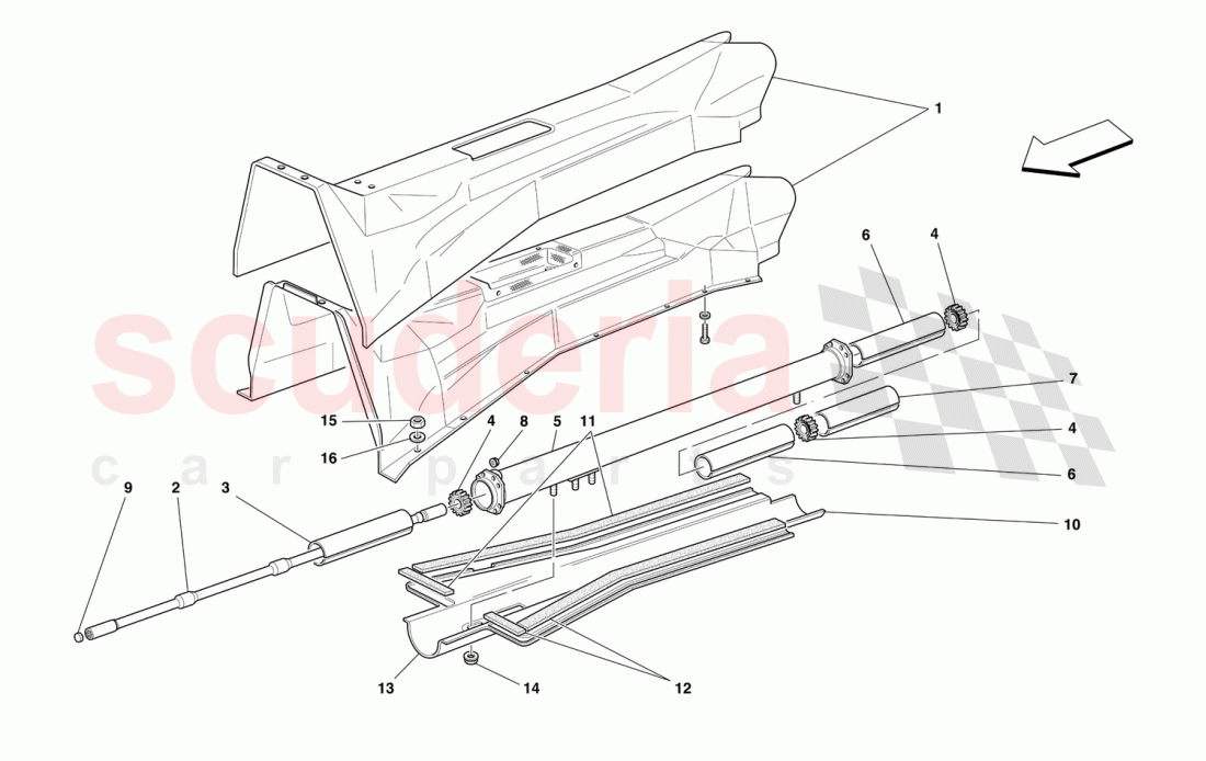 ENGINE/GEARBOX CONNECTING TUBE AND INSULATION of Ferrari Ferrari 550 Maranello (2011-2012)