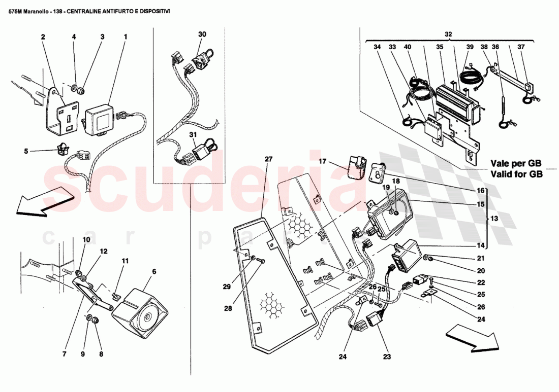ANTI-THEFT ELECTRICAL BOARDS AND DEVICES of Ferrari Ferrari 575M Maranello