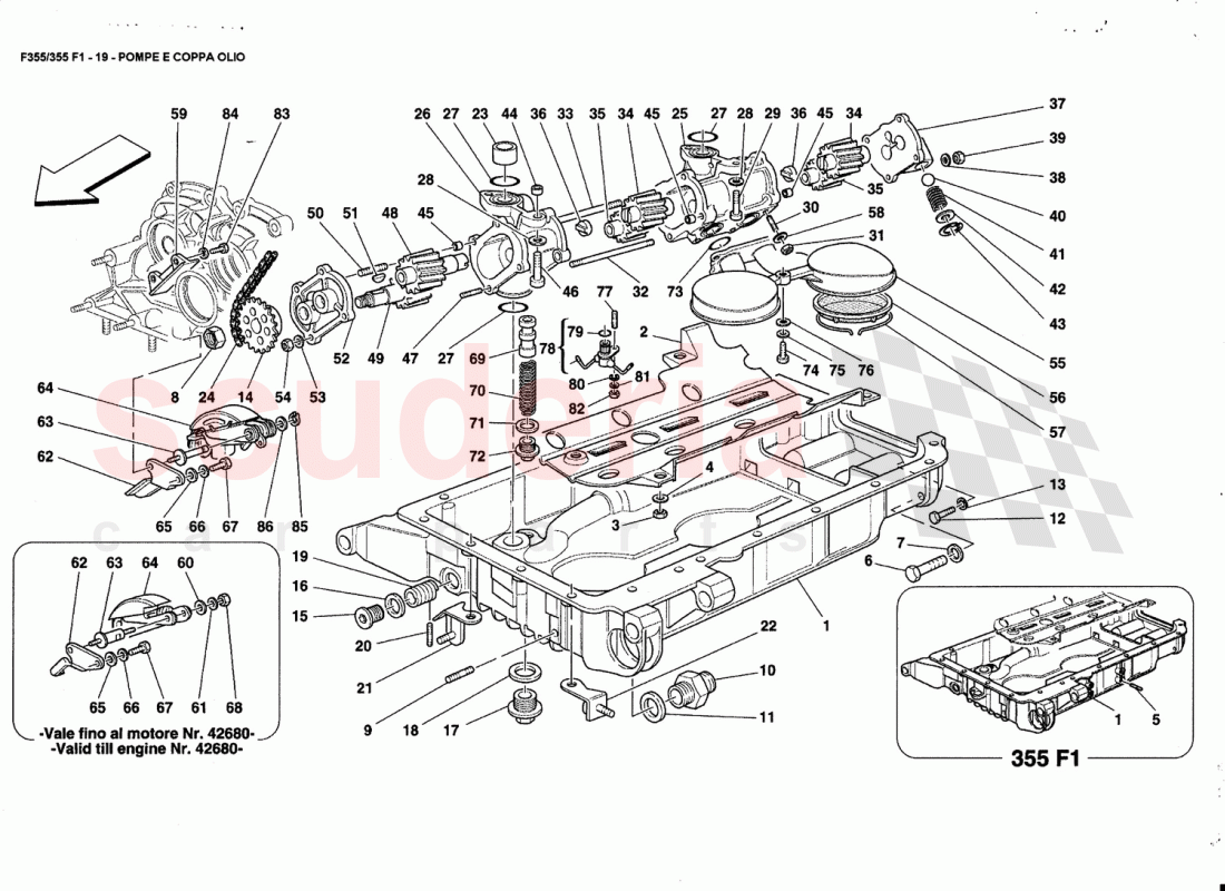 PUMPS AND OIL SUMP of Ferrari Ferrari 355 (5.2 Motronic)