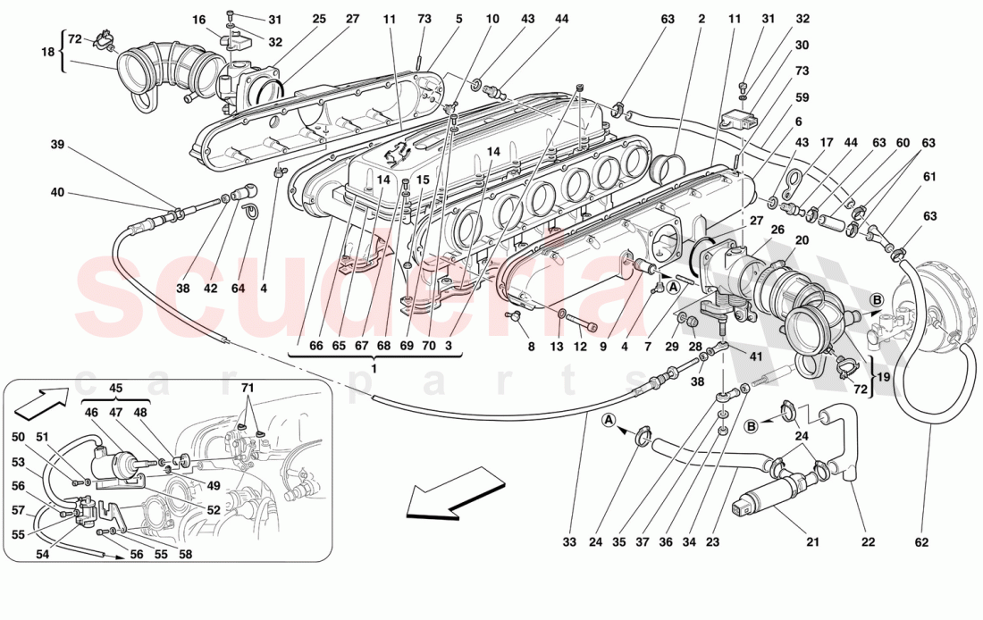 AIR INTAKE MANIFOLDS of Ferrari Ferrari 550 Maranello (2011-2012)