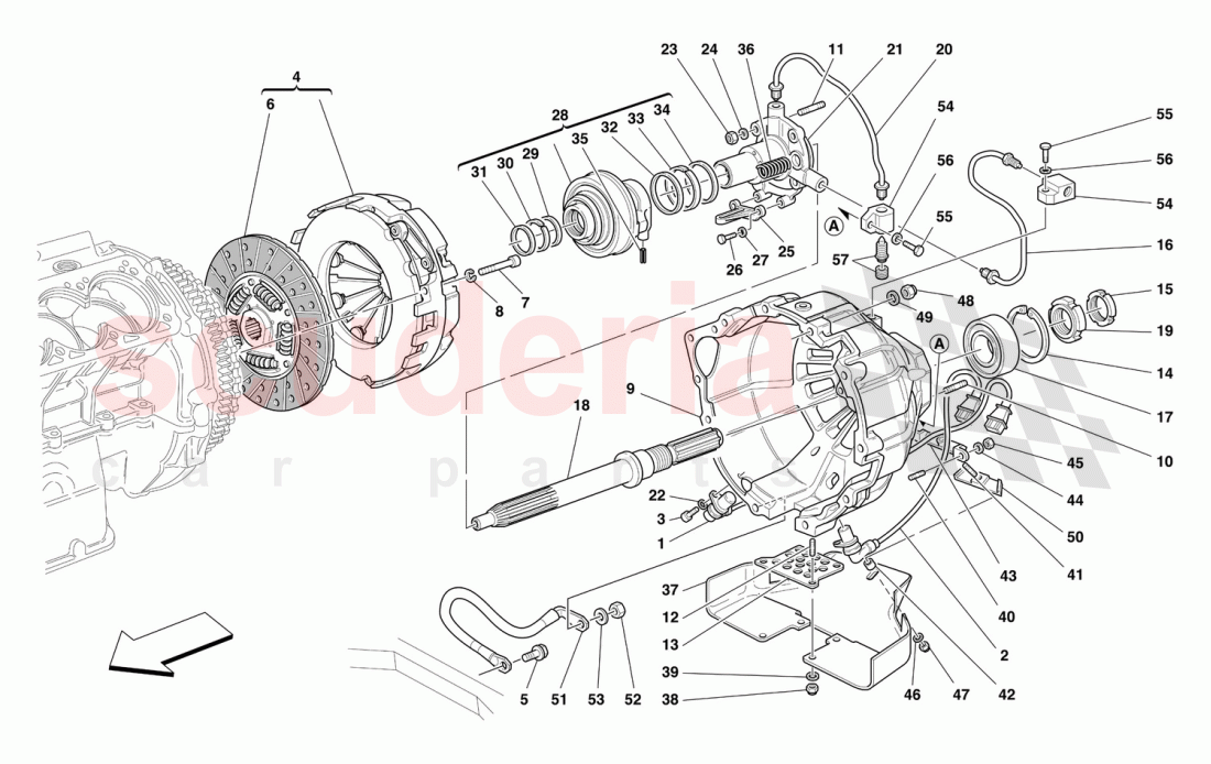 CLUTCH - CONTROLS of Ferrari Ferrari 550 Maranello (2011-2012)