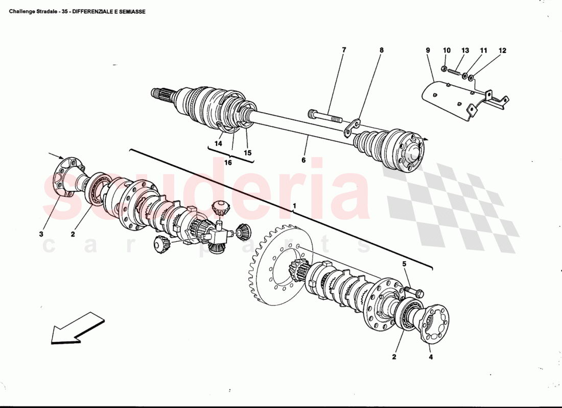 DIFFERENTIAL AND AXLE SHAFT of Ferrari Ferrari 360 Challenge Stradale