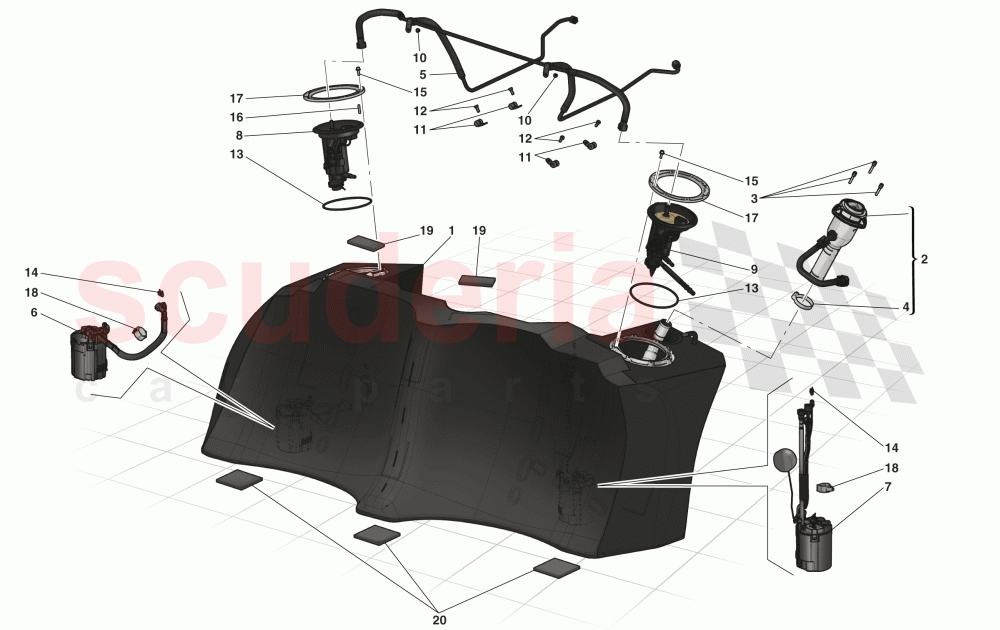 FUEL TANK - FILLER NECK AND PUMPS of Ferrari Ferrari LaFerrari