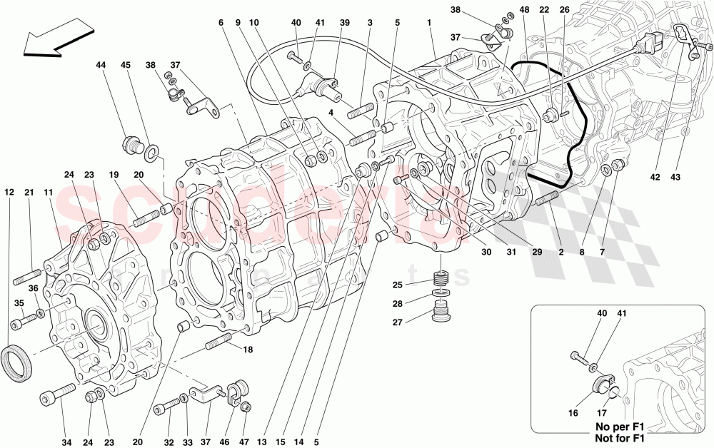 GEARBOX HOUSING of Ferrari Ferrari 612 Sessanta